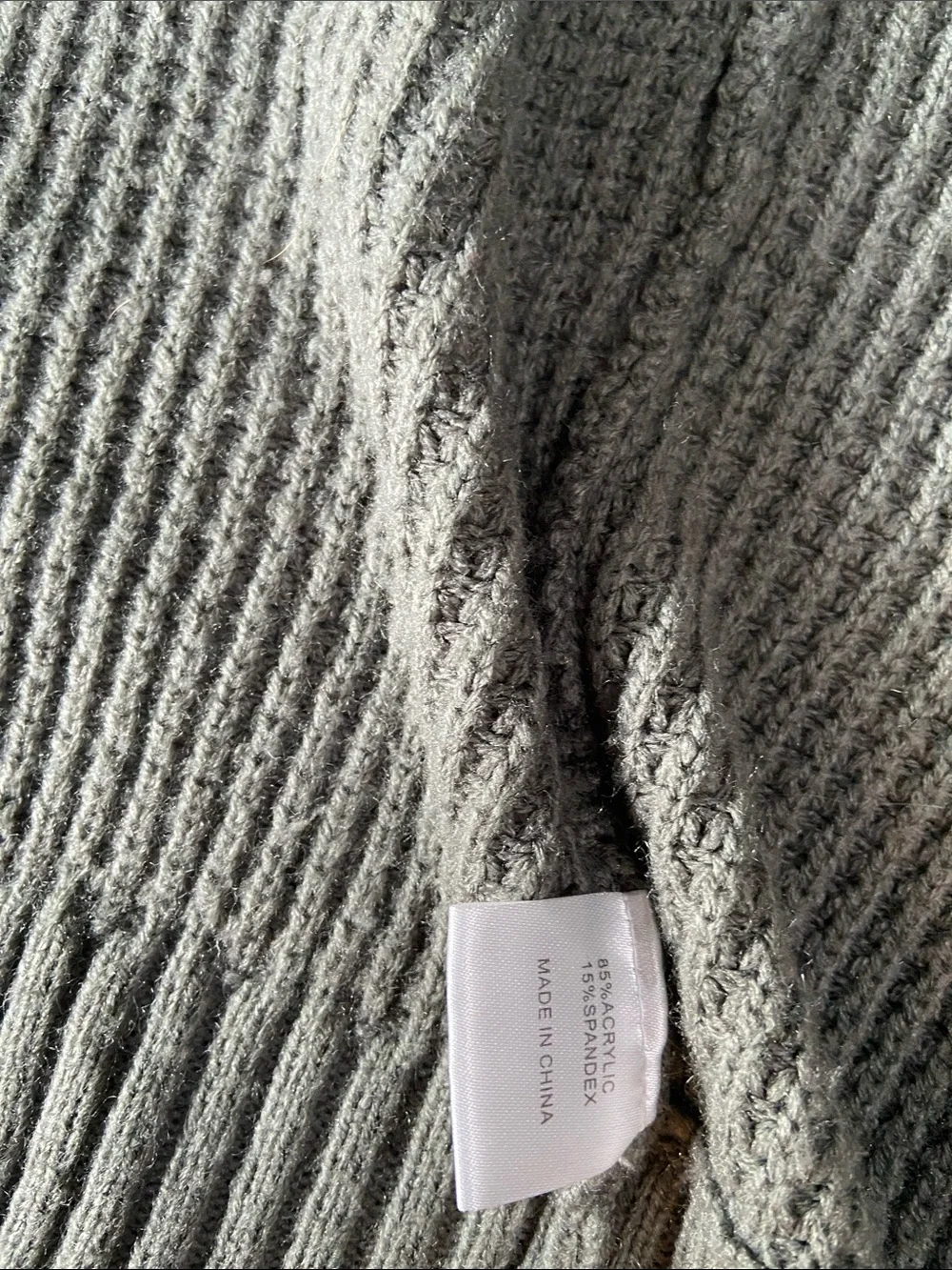 Open-Front Chunky Knit Cardigan Sweater - Gray
